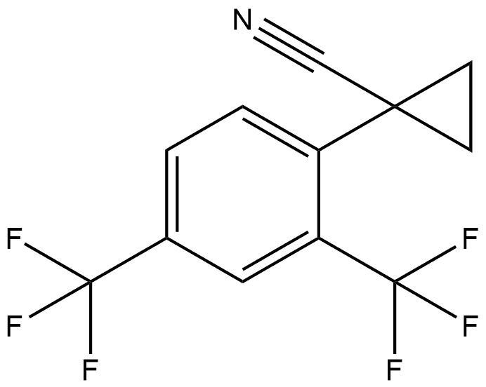 1-(2,4-bis(trifluoromethyl)phenyl)cyclopropane-1-carbonitrile Structure