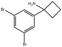 1-(3,5-dibromophenyl)cyclobutan-1-amine Structure
