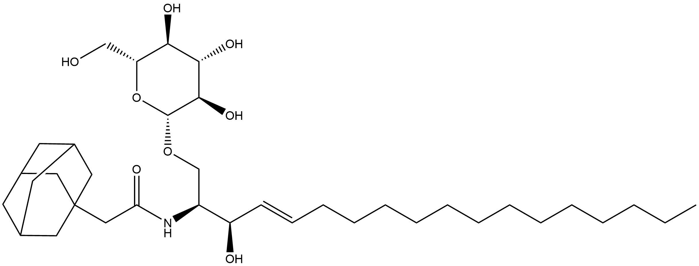 N-(1-Adamantaneacetyl)-glucosylceramide 구조식 이미지