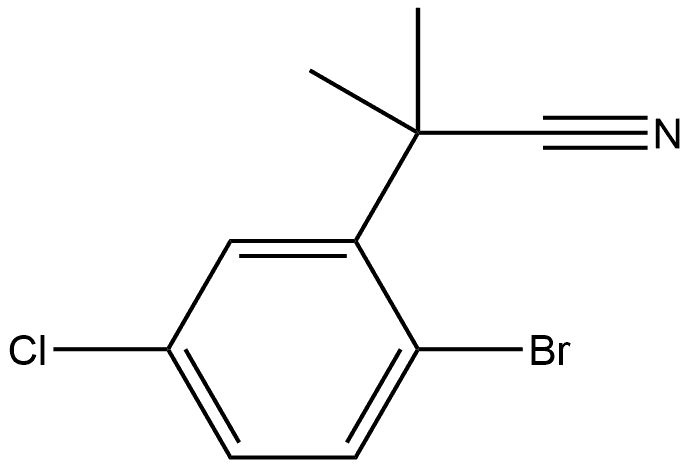 Benzeneacetonitrile, 2-bromo-5-chloro-α,α-dimethyl- Structure
