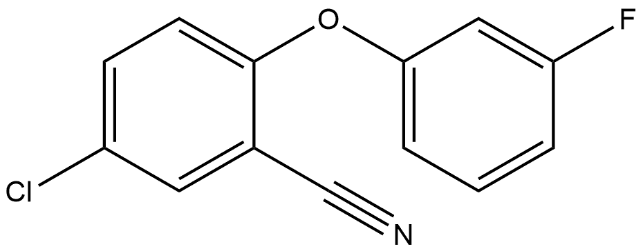 Benzonitrile, 5-chloro-2-(3-fluorophenoxy)- Structure