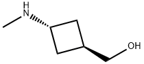 trans-3-(methylamino)cyclobutyl]methanol Structure