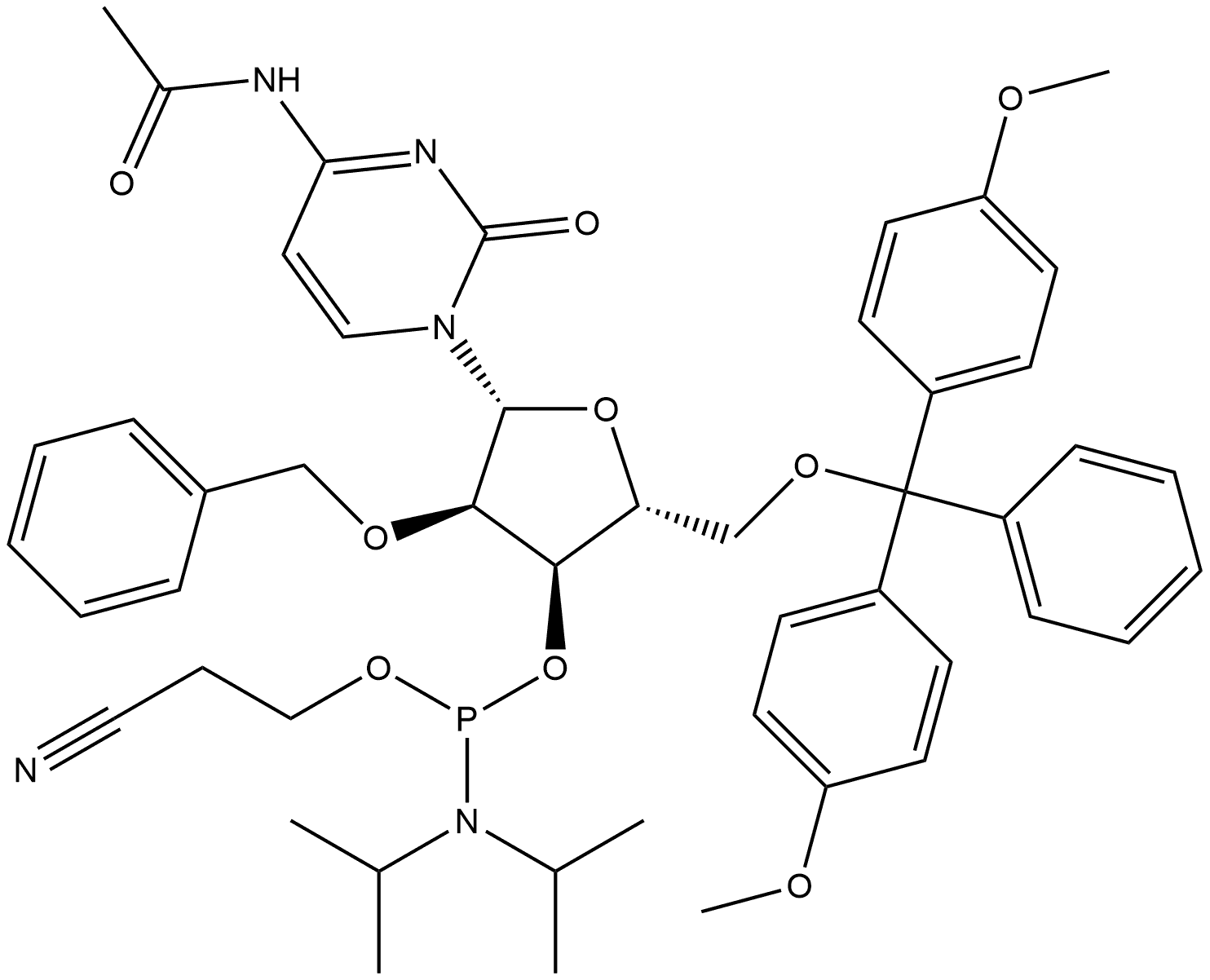 2'-O-benzyl C(Ac) amidite Structure