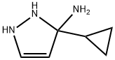 1H-Pyrazol-3-amine, 3-cyclopropyl-2,3-dihydro- Structure