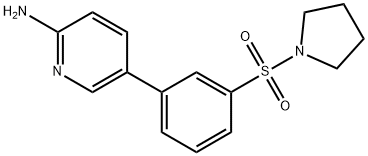 5-[3-(Pyrrolidine-1-sulfonyl)phenyl]pyridin-2-amine Structure