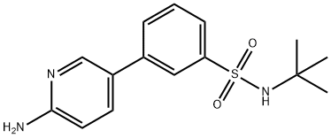 3-(6-aminopyridin-3-yl)-N-tert-butylbenzenesulfonamide Structure