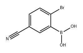 Boronic acid, B-(2-bromo-5-cyanophenyl)- 구조식 이미지