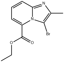 ethyl 3-bromo-2-methylimidazo[1,2-a]pyridine-5-carboxylate Structure