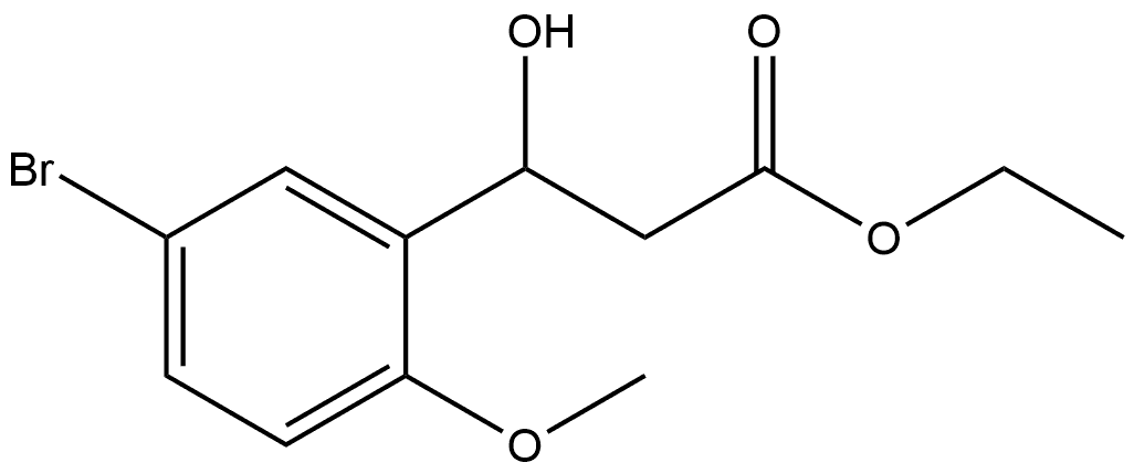 ethyl 3-(5-bromo-2-methoxyphenyl)-3-hydroxypropanoate 구조식 이미지