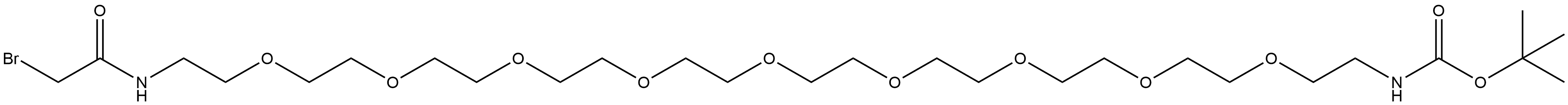 BrCH2CONH-PEG9-NHBoc Structure