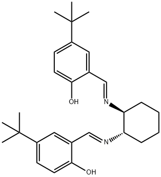 Phenol, 2,2'-[(1S,2S)-1,2-cyclohexanediylbis[(E)-nitrilomethylidyne]]bis[4-(1,1-dimethylethyl)- 구조식 이미지