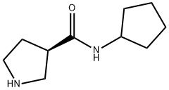 3-Pyrrolidinecarboxamide, N-cyclopentyl-, (3R)- Structure