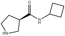 3-Pyrrolidinecarboxamide, N-cyclobutyl-, (3R)- Structure