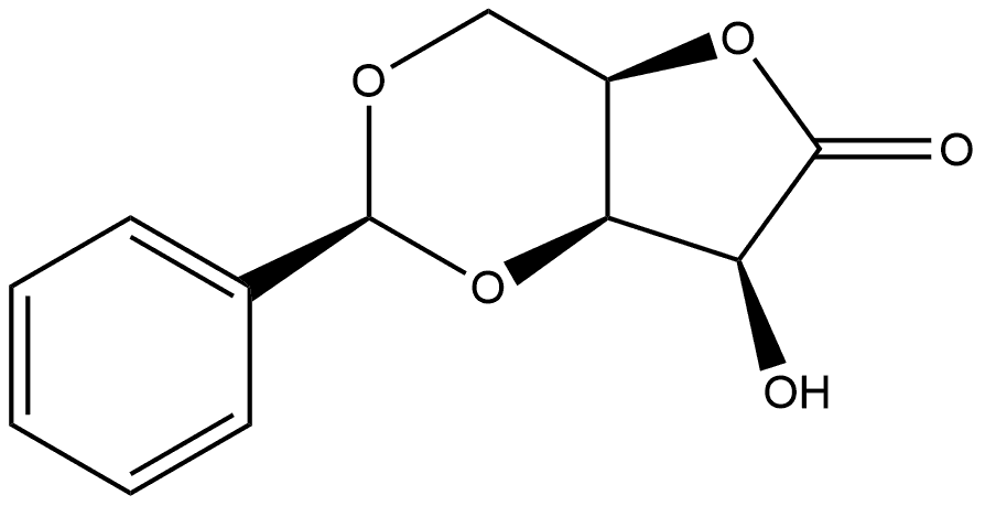 3,5-O-(S)-benzylidene-D-lyxono-1,4-lactone Structure