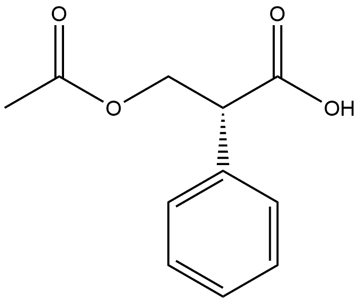 Benzeneacetic acid, α-[(acetyloxy)methyl]-, (R)- (9CI) Structure