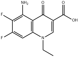 3-Quinolinecarboxylic acid, 5-amino-1-ethyl-6,7-difluoro-1,4-dihydro-4-oxo- Structure