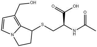 N-acetylcysteine-6,7-dihydro-7-hydroxy-1-hydroxymethyl-5H-pyrrolizine Structure