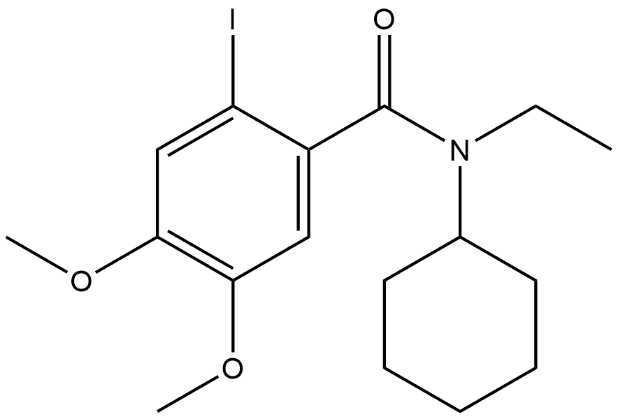 N-Cyclohexyl-N-ethyl-2-iodo-4,5-dimethoxybenzamide Structure