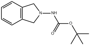 Carbamic acid, N-(1,3-dihydro-2H-isoindol-2-yl)-, 1,1-dimethylethyl ester 구조식 이미지