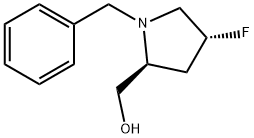 2-Pyrrolidinemethanol, 4-fluoro-1-(phenylmethyl)-, (2S,4R)- Structure