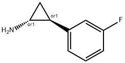 Cyclopropanamine, 2-(3-fluorophenyl)-, (1R,2S)-rel- Structure