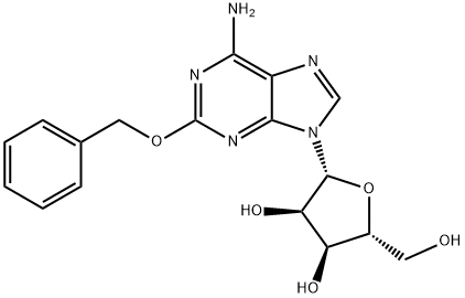 (2R,3R,4S,5R)-2-(6-Amino-2-(benzyloxy)-9H-purin-9-yl)-5-(hydroxymethyl)tetrahydrofuran-3,4-diol Structure