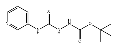 Hydrazinecarboxylic acid, 2-[(3-pyridinylamino)thioxomethyl]-, 1,1-dimethylethyl ester Structure