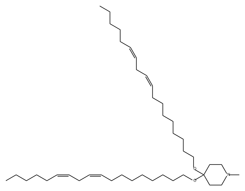 Piperidine, 1-methyl-4,4-bis[(9Z,12Z)-9,12-octadecadien-1-yloxy]- 구조식 이미지