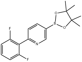 Pyridine, 2-(2,6-difluorophenyl)-5-(4,4,5,5-tetramethyl-1,3,2-dioxaborolan-2-yl)- Structure