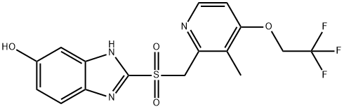 1H-Benzimidazol-6-ol, 2-[[[3-methyl-4-(2,2,2-trifluoroethoxy)-2-pyridinyl]methyl]sulfonyl]- Structure