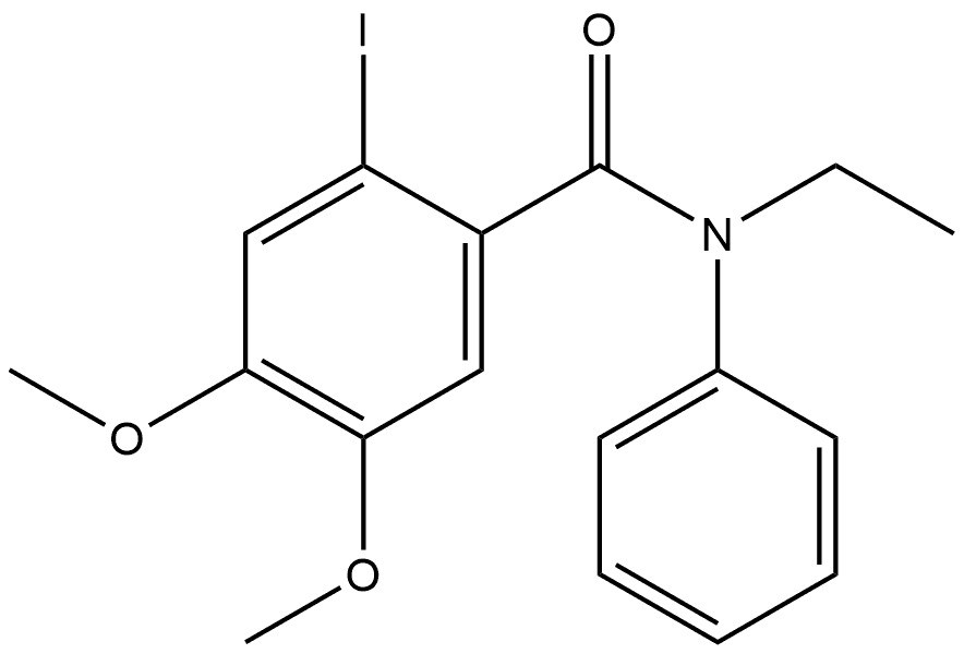 N-Ethyl-2-iodo-4,5-dimethoxy-N-phenylbenzamide Structure