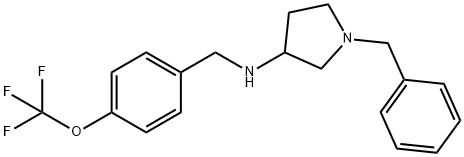 3-Pyrrolidinamine, 1-(phenylmethyl)-N-[[4-(trifluoromethoxy)phenyl]methyl]- Structure