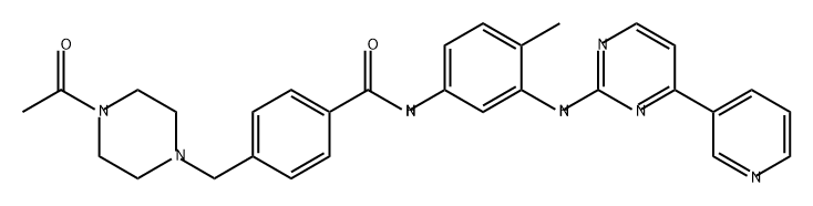 Benzamide, 4-[(4-acetyl-1-piperazinyl)methyl]-N-[4-methyl-3-[[4-(3-pyridinyl)-2-pyrimidinyl]amino]phenyl]- Structure