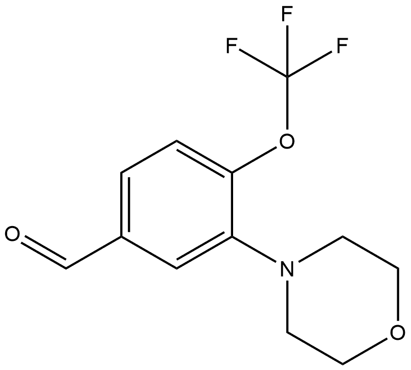 3-(4-Morpholinyl)-4-(trifluoromethoxy)benzaldehyde Structure