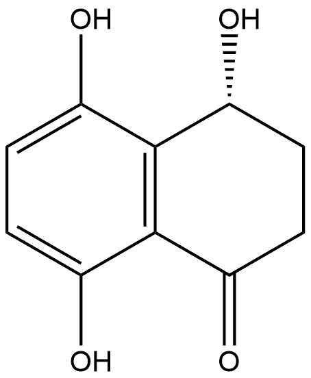 (4R)-3,4-Dihydro-4,5,8-trihydroxy-1(2H)-naphthalenone Structure