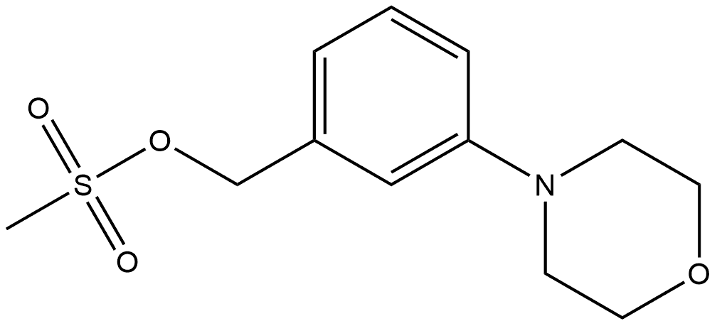 Benzenemethanol, 3-(4-morpholinyl)-, 1-methanesulfonate Structure