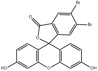 5,6-Dibromo-3',6'-dihydroxy-3H-spiro[2-benzofuran-1,9'-xanthene]-3-one 구조식 이미지