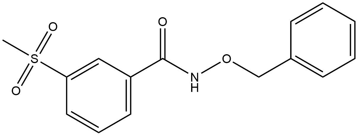 3-(Methylsulfonyl)-N-(phenylmethoxy)benzamide Structure