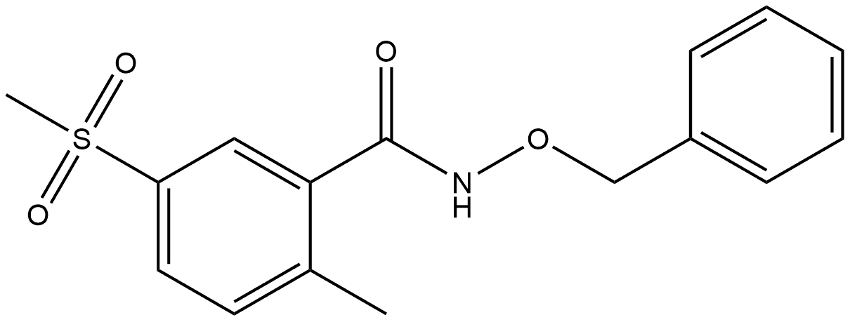 2-Methyl-5-(methylsulfonyl)-N-(phenylmethoxy)benzamide Structure