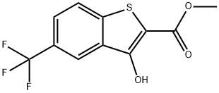 Benzo[b]thiophene-2-carboxylic acid, 3-hydroxy-5-(trifluoromethyl)-, methyl ester Structure