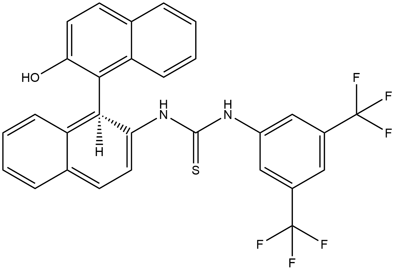 (R)-1-(3,5-bis(trifluoromethyl)phenyl)-3-(2'-hydroxy-[1,1'-binaphthalen]-2-yl)thiourea Structure