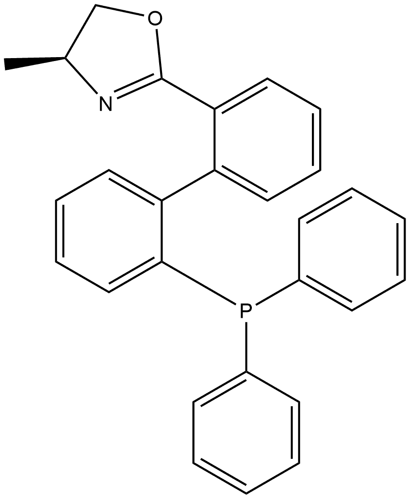 Oxazole, 2-[(1S)-2'-(diphenylphosphino)[1,1'-biphenyl]-2-yl]-4,5-dihydro-4-methyl-, (4S)- Structure