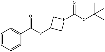 1-Azetidinecarboxylic acid, 3-(benzoylthio)-, 1,1-dimethylethyl ester Structure