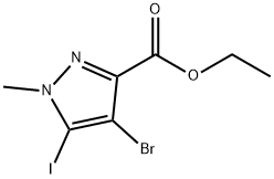 1H-Pyrazole-3-carboxylic acid, 4-bromo-5-iodo-1-methyl-, ethyl ester Structure