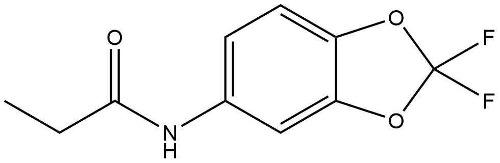 N-(2,2-Difluoro-1,3-benzodioxol-5-yl)propanamide Structure