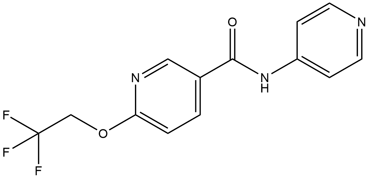 N-4-Pyridinyl-6-(2,2,2-trifluoroethoxy)-3-pyridinecarboxamide Structure