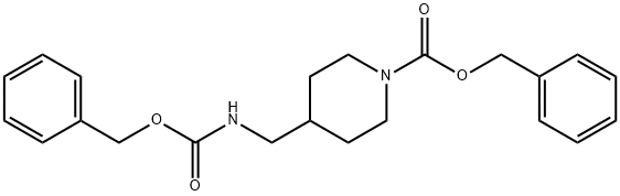 1-Piperidinecarboxylic acid, 4-[[[(phenylmethoxy)carbonyl]amino]methyl]-, phenylmethyl ester Structure