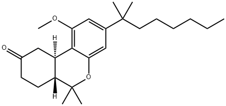 9H-Dibenzo[b,d]pyran-9-one, 3-(1,1-dimethylheptyl)-6,6a,7,8,10,10a-hexahydro-1-methoxy-6,6-dimethyl-, (6aR,10aR)- Structure