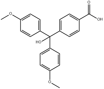 Benzoic acid, 4-[hydroxybis(4-methoxyphenyl)methyl]- Structure