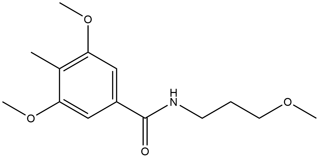 3,5-Dimethoxy-N-(3-methoxypropyl)-4-methylbenzamide Structure